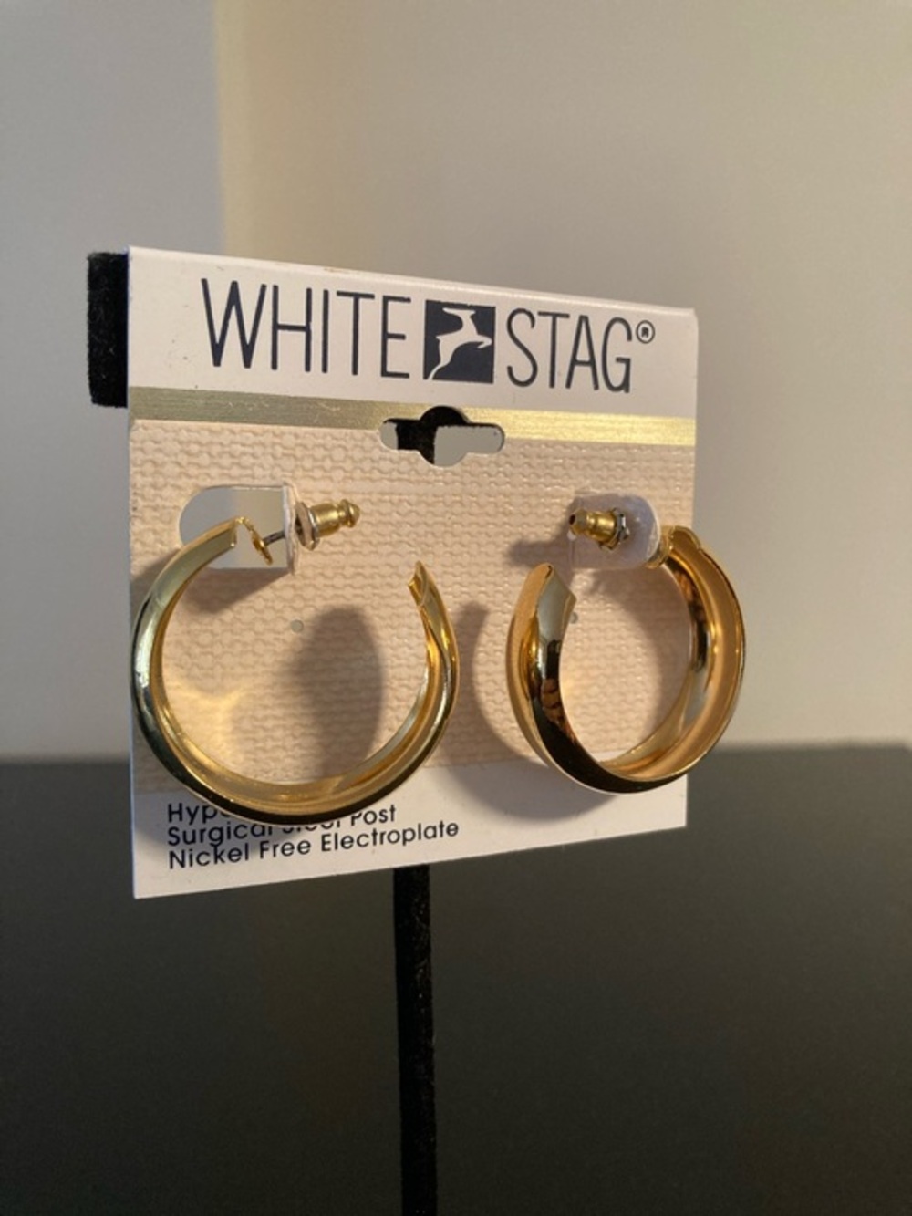 White Stag Shiny Gold Chunky Hoop Earrings